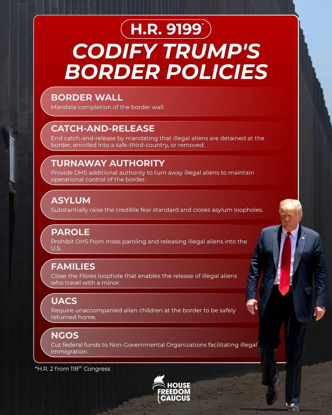 Borders様リクエストページ Codify President Trump's Border Policies | U.S. Representative