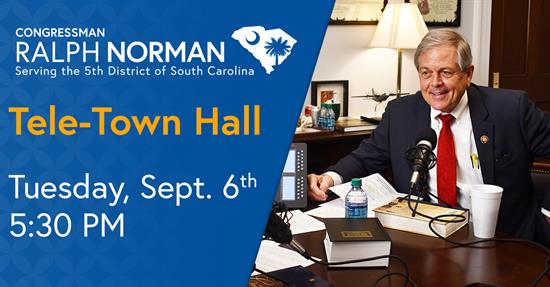 Telephone Town Hall at 5:30 PM on Tuesday, September 6, 2022